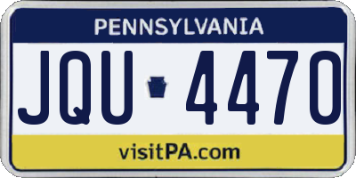 PA license plate JQU4470