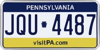 PA license plate JQU4487