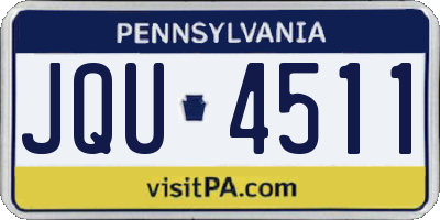 PA license plate JQU4511