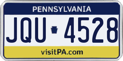 PA license plate JQU4528