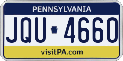 PA license plate JQU4660