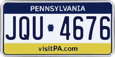 PA license plate JQU4676