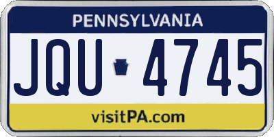 PA license plate JQU4745