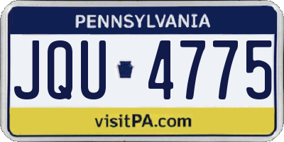 PA license plate JQU4775