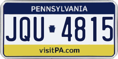 PA license plate JQU4815