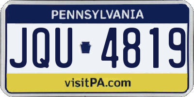 PA license plate JQU4819