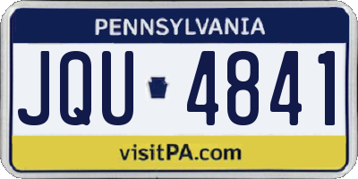 PA license plate JQU4841