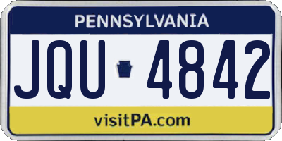 PA license plate JQU4842