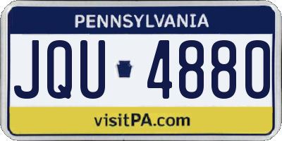 PA license plate JQU4880