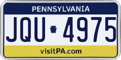 PA license plate JQU4975