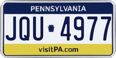 PA license plate JQU4977