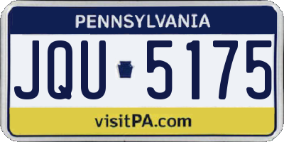 PA license plate JQU5175