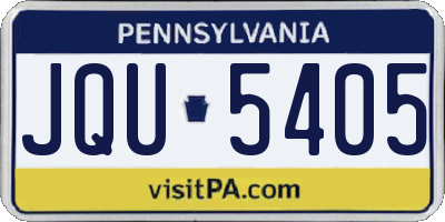 PA license plate JQU5405