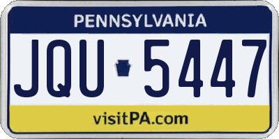 PA license plate JQU5447