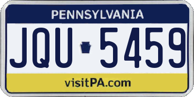 PA license plate JQU5459
