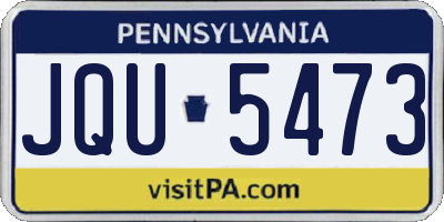 PA license plate JQU5473
