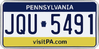 PA license plate JQU5491