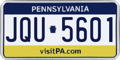 PA license plate JQU5601