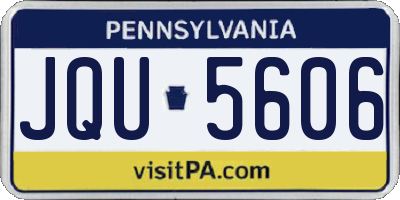 PA license plate JQU5606