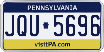 PA license plate JQU5696