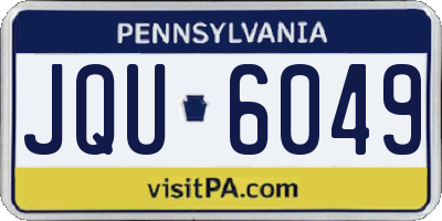 PA license plate JQU6049