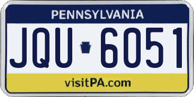 PA license plate JQU6051