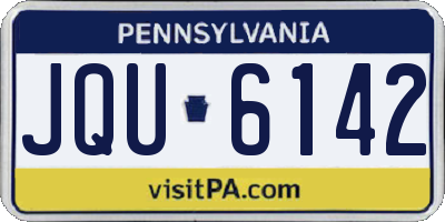 PA license plate JQU6142