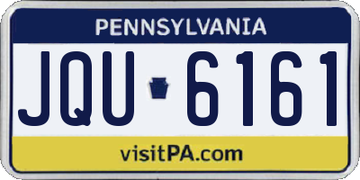 PA license plate JQU6161