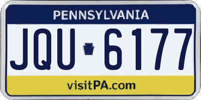 PA license plate JQU6177