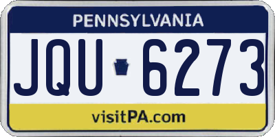 PA license plate JQU6273