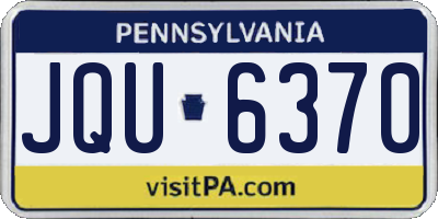PA license plate JQU6370