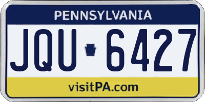 PA license plate JQU6427