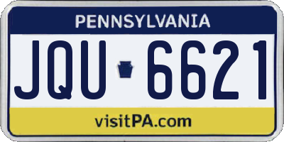 PA license plate JQU6621