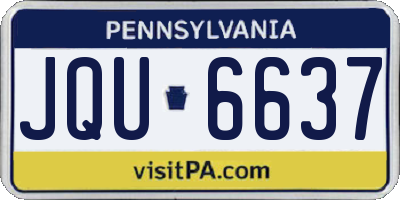 PA license plate JQU6637
