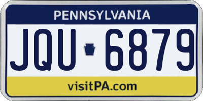 PA license plate JQU6879