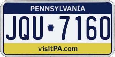 PA license plate JQU7160