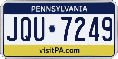PA license plate JQU7249