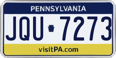 PA license plate JQU7273