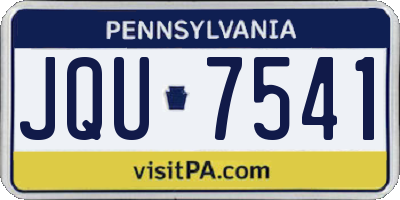 PA license plate JQU7541