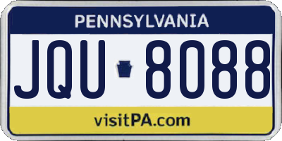 PA license plate JQU8088