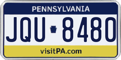 PA license plate JQU8480