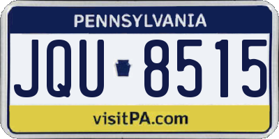 PA license plate JQU8515