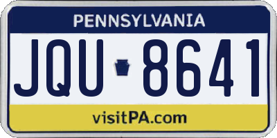PA license plate JQU8641