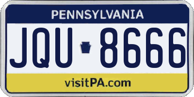 PA license plate JQU8666