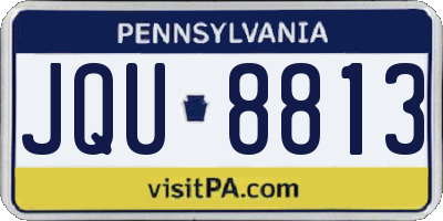 PA license plate JQU8813
