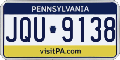 PA license plate JQU9138