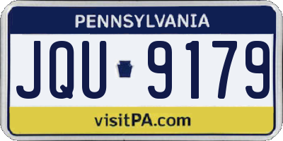 PA license plate JQU9179