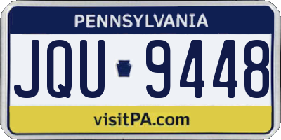 PA license plate JQU9448