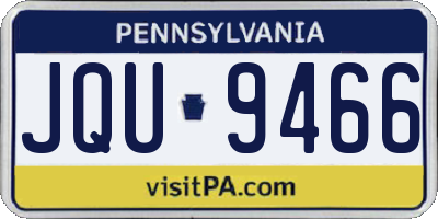 PA license plate JQU9466