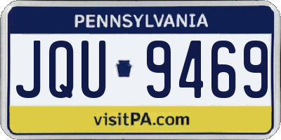 PA license plate JQU9469